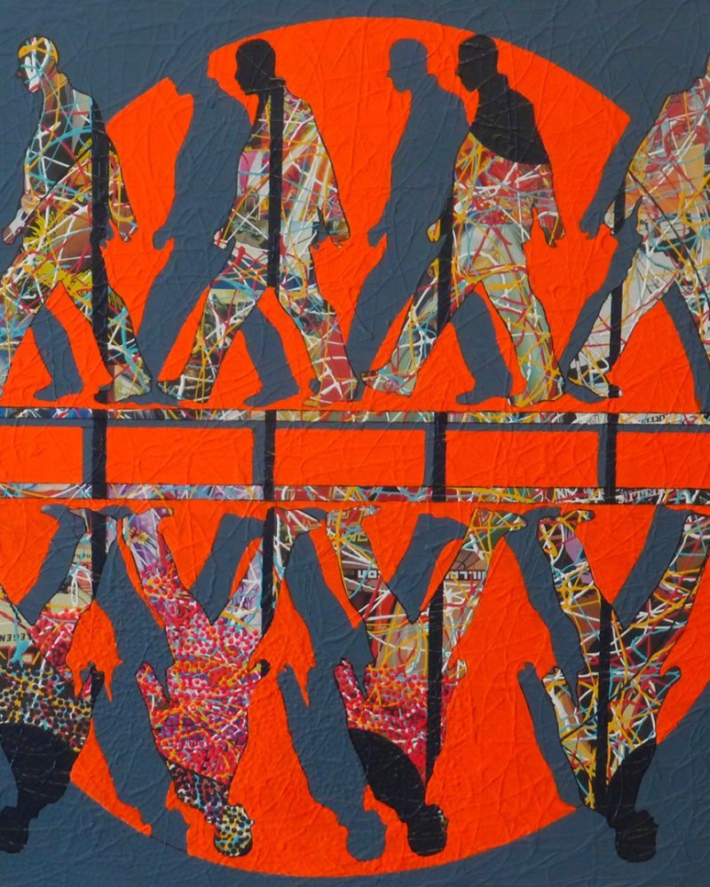 Les Marcheurs 70 x 70