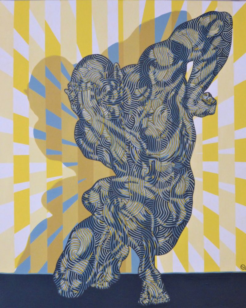 le penseur variation1 100x80